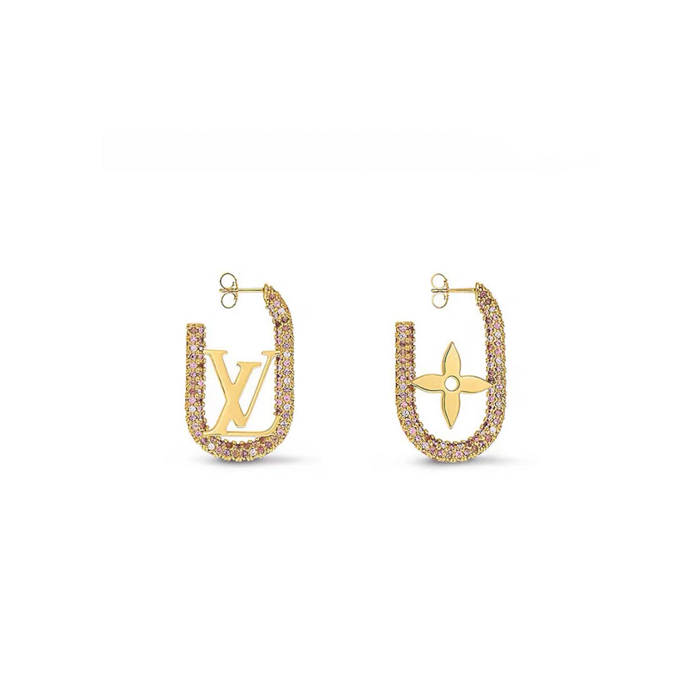 LOUIS VUITTON 18K LOUIS MY CHAIN EARRINGS M01457